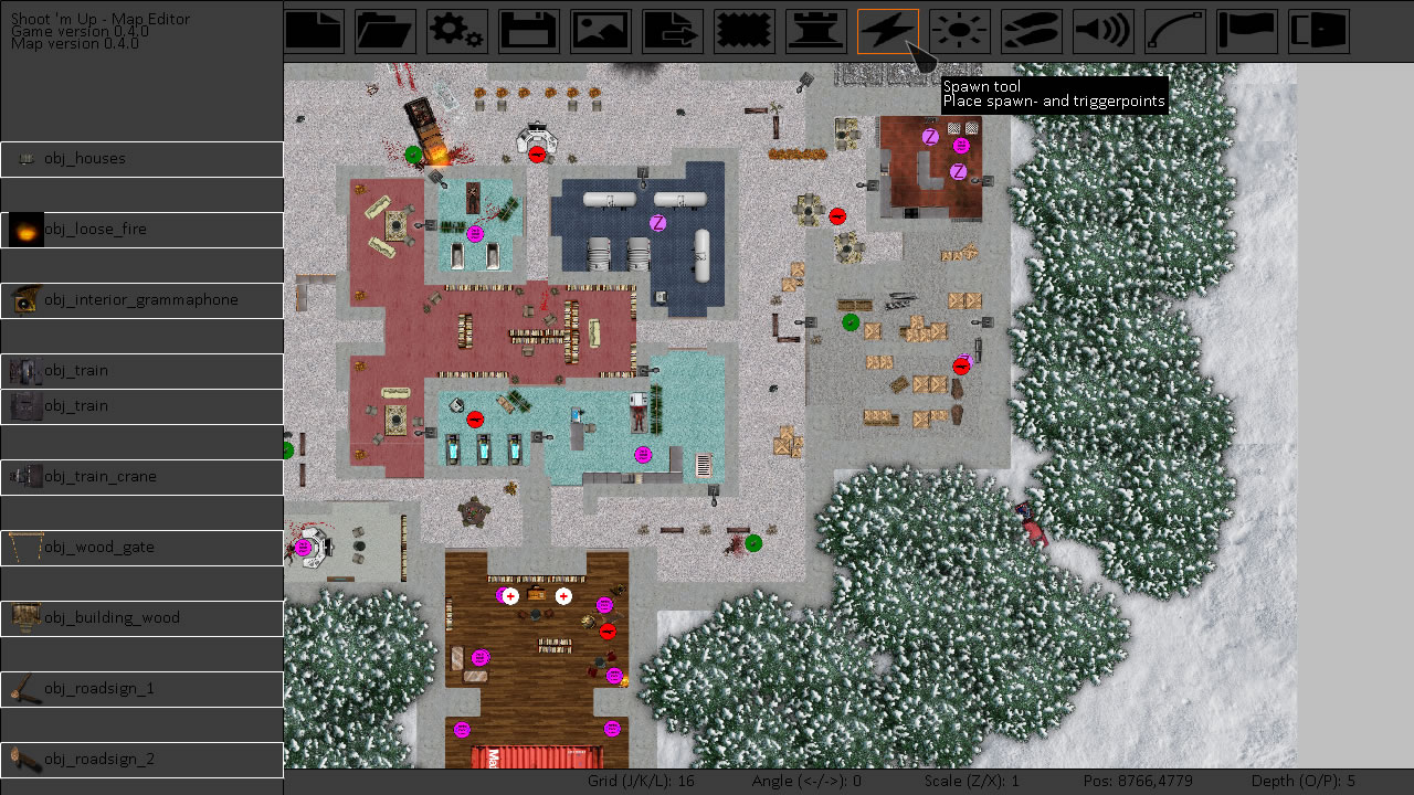 Make custom maps with the map editor in shoot m up